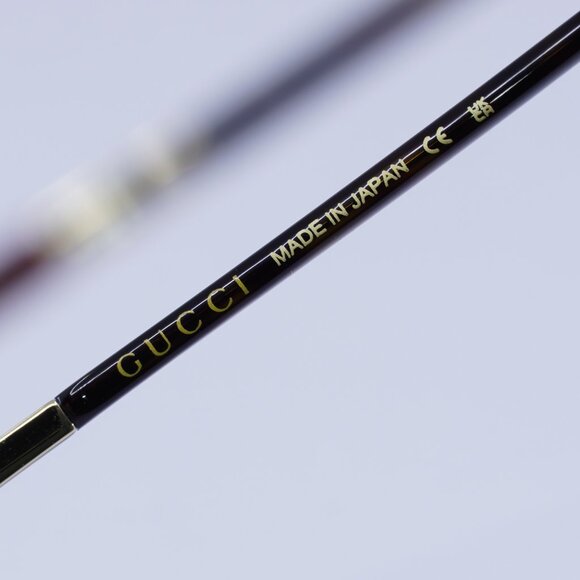 Gucci GG1352O 004 Eyeglasses Gold/Dark Havana 53mm Rectangle Frame - Picture 7 of 10